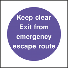Keep Clear Exit From Emergency Escape Route
